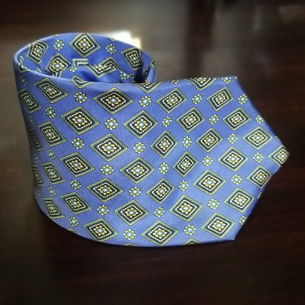 Blue silk tie